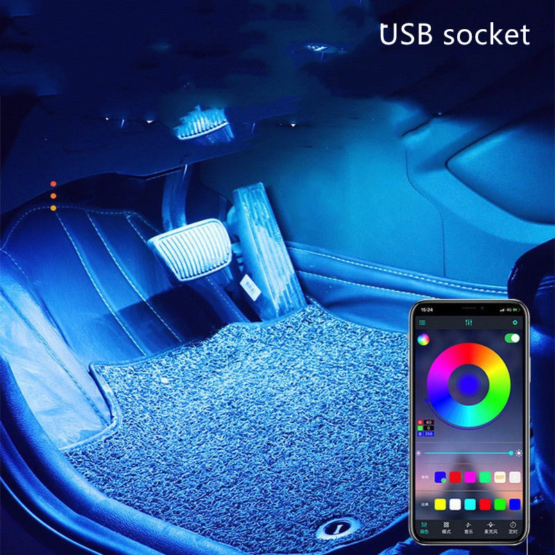 USB-Sprachsteuerung, Rhythmus Licht für Auto-Innenraum