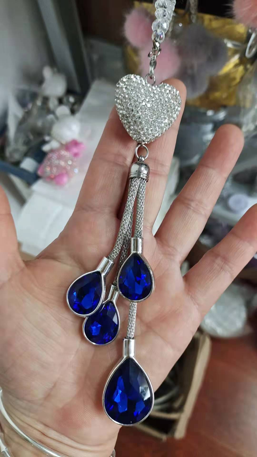 Rückspiegel Anhänger Kristall Dekoration